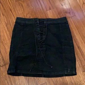 Black BDG lace up skirt